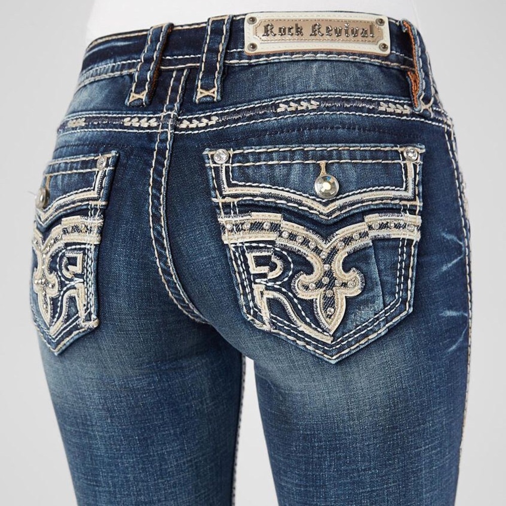 Rock revival bootcut mid-rise
